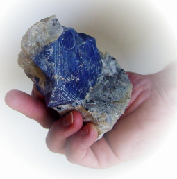 230g Large Blue Corundum Sapphire Rough Gem Stone Healing Crystal Madagascar