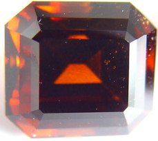 Octagon Hessonite gemstone, orange garnet, exclusive loose faceted hessonites, hessonite shopping