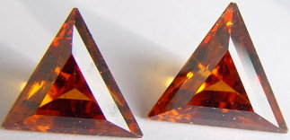 Pair Hessonite gemstone, orange garnet, exclusive loose faceted hessonites, hessonite shopping