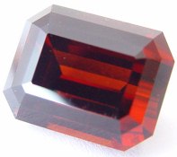 natural octagon Hessonite gemstone, orange garnet, exclusive loose faceted hessonites, hessonite shopping