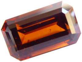 Emerald cut Hessonite gemstone, orange garnet, exclusive loose faceted hessonites, hessonite shopping