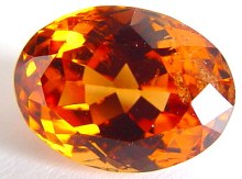 5.53 carats oval spessartite garnet gemstone, orange garnet, exclusive loose faceted spessartine garnets, gemstones shopping