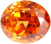 5.05 carats oval spessartite garnet gemstone, orange garnet, exclusive loose faceted spessartine garnets, gemstones shopping