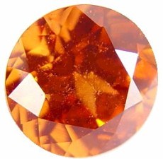2.97 carats round spessartite garnet gemstone, orange garnet, exclusive loose faceted spessartine garnets, gemstones shopping