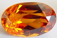 2.46 carats oval spessartite garnet gemstone, orange garnet, exclusive loose faceted spessartine garnets, gemstones shopping