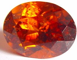 4.29 carats oval spessartite garnet gemstone, orange garnet, exclusive loose faceted spessartine garnets, gemstones shopping