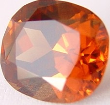 7.84 carats cushion Malaya garnet gemstone, orange garnet, exclusive loose faceted malaya garnets, pyrope spessartite shopping