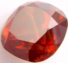 18.73 carats cushion Malaya garnet gemstone, orange garnet, exclusive loose faceted malaya garnets, pyrope spessartite shopping