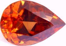 5.84 carats pear Malaya garnet gemstone, orange garnet, exclusive loose faceted malaya garnets, pyrope spessartite shopping