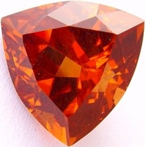 10.94 carats trillion Malaya garnet gemstone, orange garnet, exclusive loose faceted malaya garnets, pyrope spessartite shopping