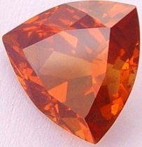 10.94 carats trillion Malaya garnet gemstone, orange garnet, exclusive loose faceted malaya garnets, pyrope spessartite shopping