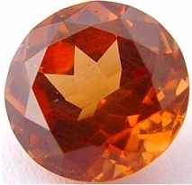4.35 carats round Malaya garnet gemstone, orange garnet, exclusive loose faceted malaya garnets, pyrope spessartite shopping