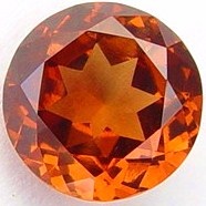 5.68 carats round Malaya garnet gemstone, orange garnet, exclusive loose faceted malaya garnets, pyrope spessartite shopping