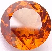 7.39 carats round Malaya garnet gemstone, orange garnet, exclusive loose faceted malaya garnets, pyrope spessartite shopping