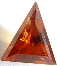 3.23 carats triangle Malaya garnet gemstone, orange garnet, exclusive loose faceted malaya garnets, pyrope spessartite shopping