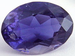 5.50 carats oval iolite gemstone, blue gems, exclusive loose faceted iolites, gemstones shopping