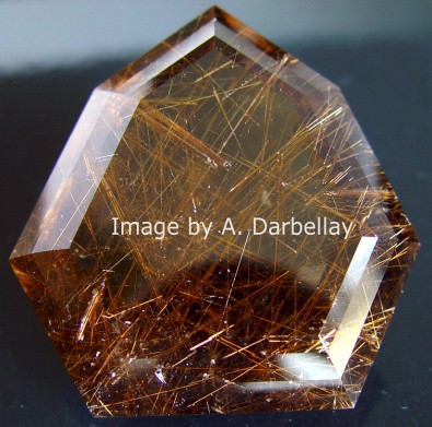 Rutile needles Quartz inclusions, Madagascar mineral, gemstone information data