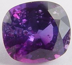 Cushion Violet sapphire gemstone, transparent gems, exclusive loose faceted sapphires, untreated gemstones shopping