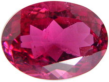 Oval rubellite tourmaline gemstone, exclusive loose faceted tourmalines, Madagascar gemstones shopping