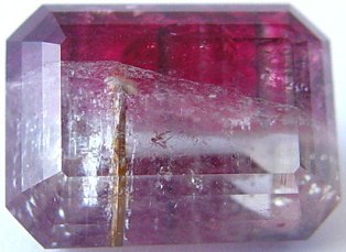 Bi-color tourmaline red white gemstone, exclusive loose faceted tourmalines, Madagascar gemstones shopping