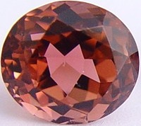Peach tourmaline gemstone, exclusive loose faceted tourmalines, Madagascar gemstones shopping