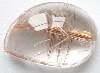 38.66 carats rutilated quartz cabochon gemstone, transparent gems rutile needles landscape, exclusive loose faceted quartz, gemstones shopping