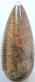 40.350 carats quartz cabochon gemstone, transparent gems aquatic landscape, exclusive loose faceted quartz, gemstones shopping