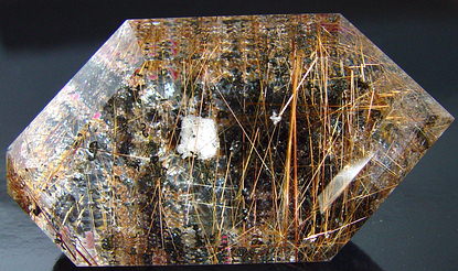 70 grams rutilated quartz gemstone, transparent gems rutile needles aquatic chlorite landscape, exclusive loose faceted quartz, gemstones shopping