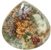 Cabochon Quartz inclusions, Madagascar mineral, gemstone information data